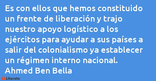 Frases de Ahmed Ben Bella