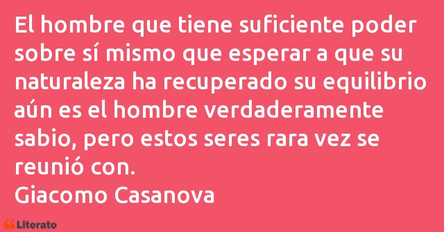 Frases de Giacomo Casanova