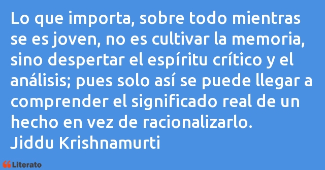 Frases de Jiddu Krishnamurti