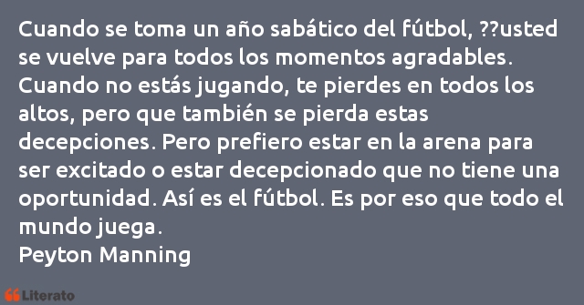 Frases de Peyton Manning