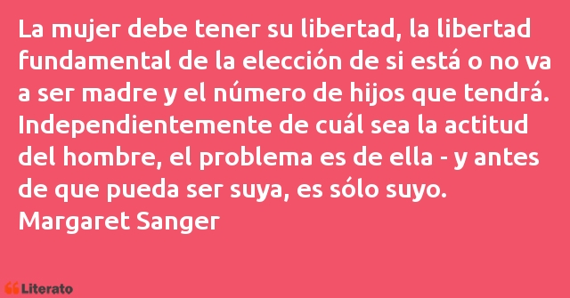 Frases de Margaret Sanger