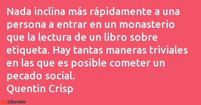 Frases de Quentin Crisp