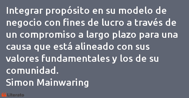 Frases de Simon Mainwaring