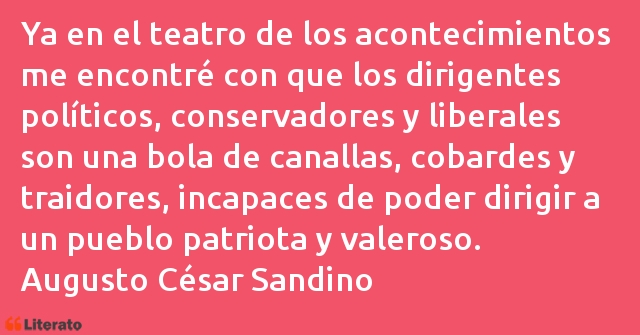 Frases de Augusto César Sandino