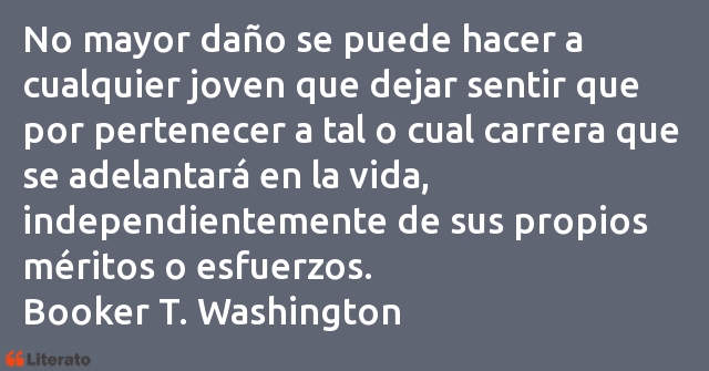 Frases de Booker T. Washington