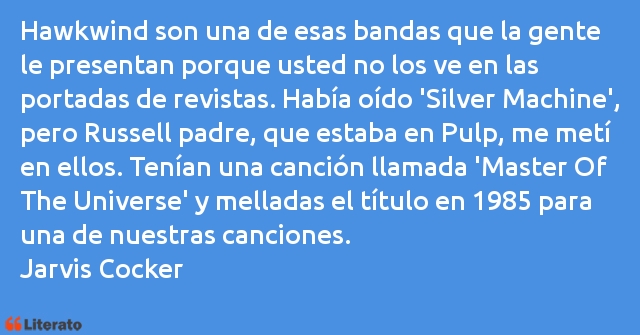 Frases de Jarvis Cocker