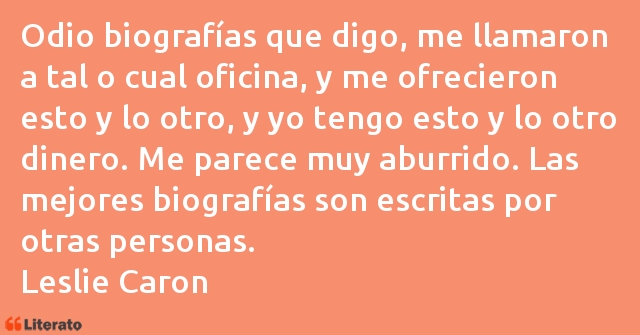 Frases de Leslie Caron