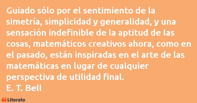 Frases de Eric Temple Bell