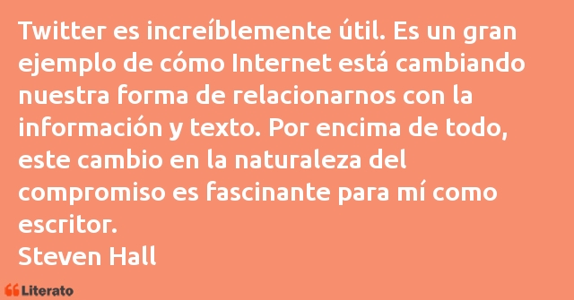 Frases de Steven Hall