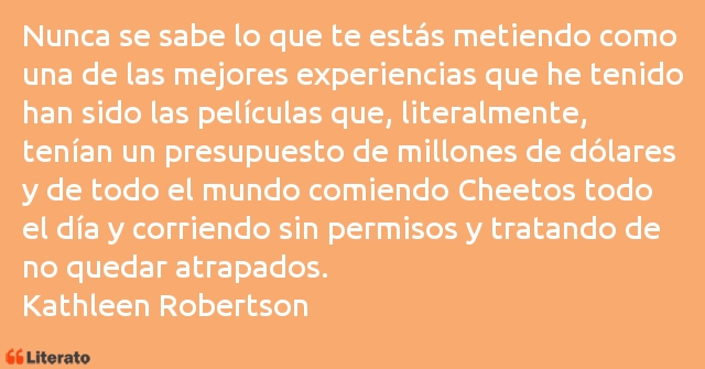 Frases de Kathleen Robertson