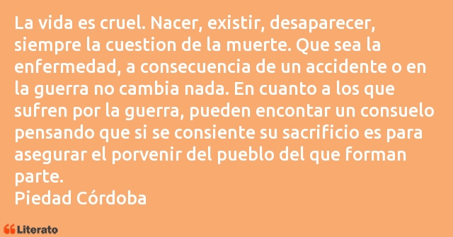 Frases de Piedad Córdoba