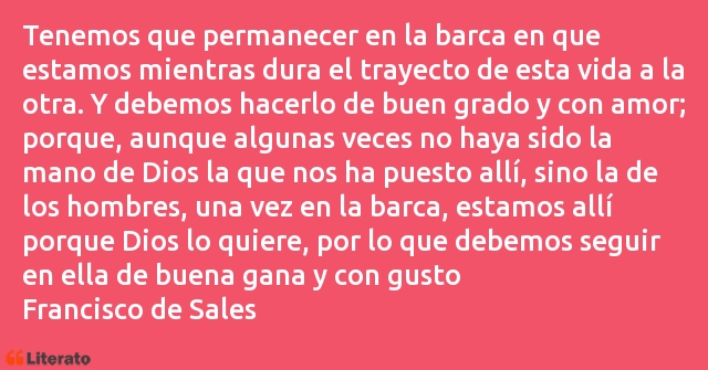 Frases de Francisco de Sales