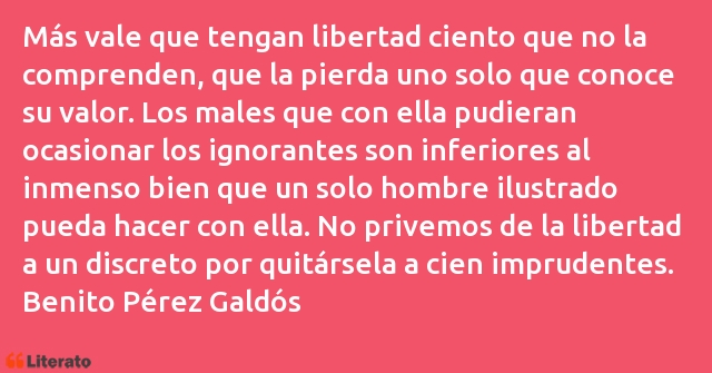 Frases de Benito Pérez Galdós