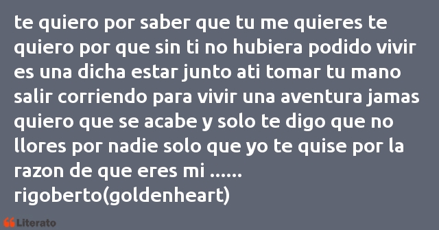 Frases de rigoberto(goldenheart)