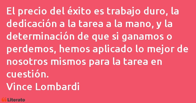 Frases de Vince Lombardi