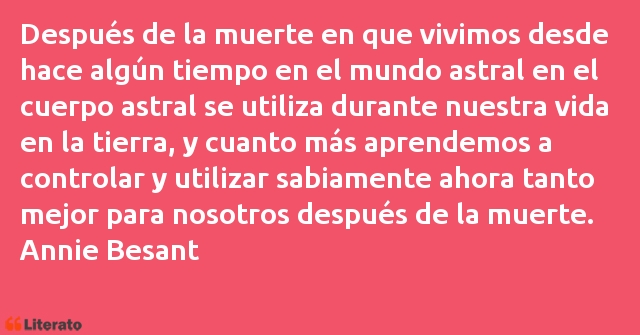 Frases de Annie Besant