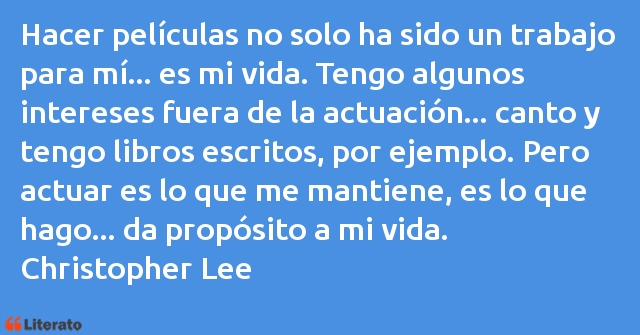 Frases de Christopher Lee