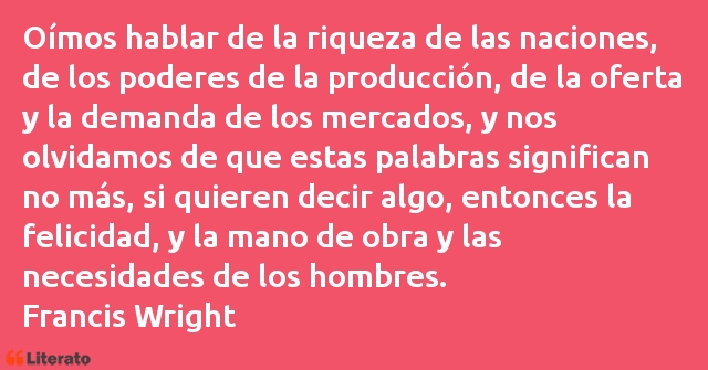 Frases de Francis Wright