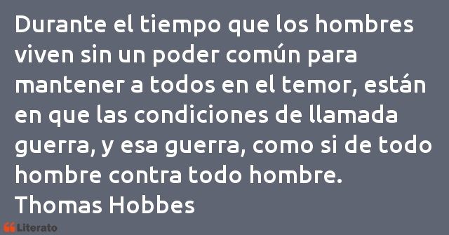 Frases de Thomas Hobbes