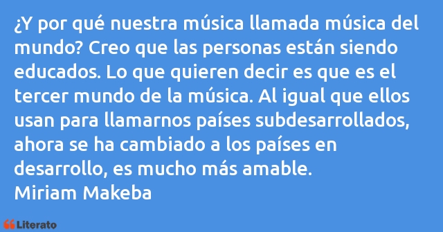 Frases de Miriam Makeba