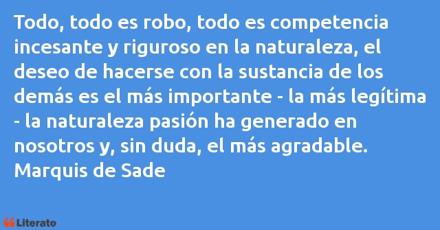 Frases de Marqués De Sade