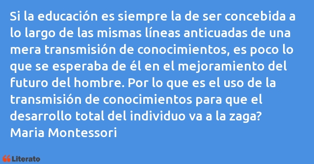 Frases de Maria Montessori