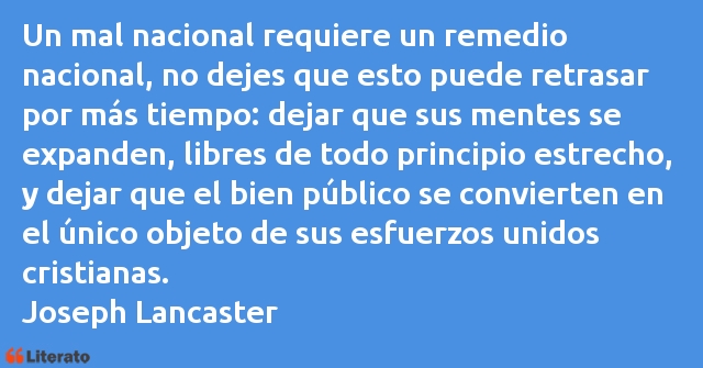 Frases de Joseph Lancaster