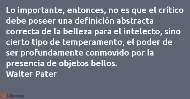 Frases de Walter Pater