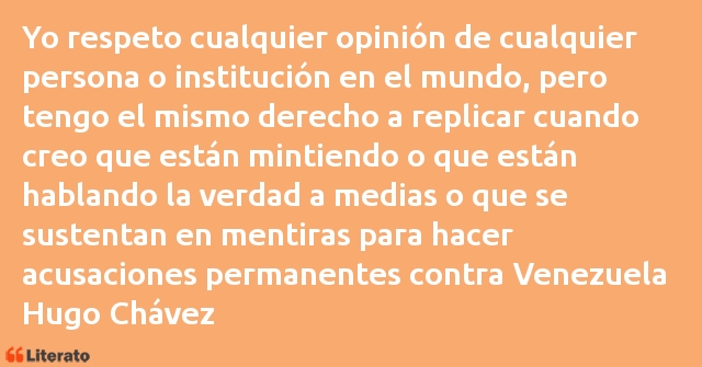 Frases de Hugo Chávez