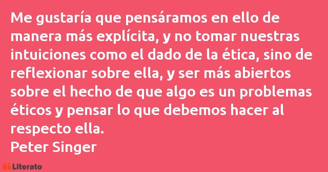 Frases de Peter Singer