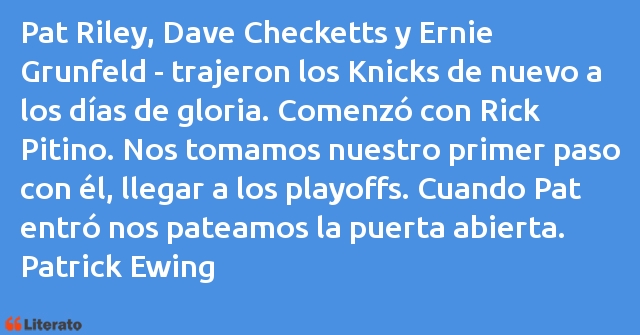 Frases de Patrick Ewing