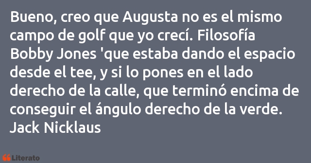 Frases de Jack Nicklaus