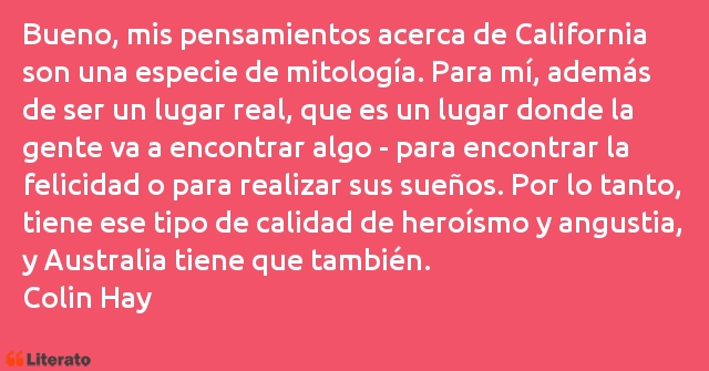 Frases de Colin Hay