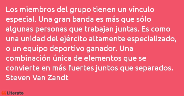 Frases de Steven Van Zandt