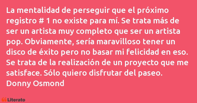 Frases de Donny Osmond