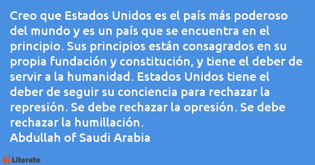 Frases de Abdullah of Saudi Arabia