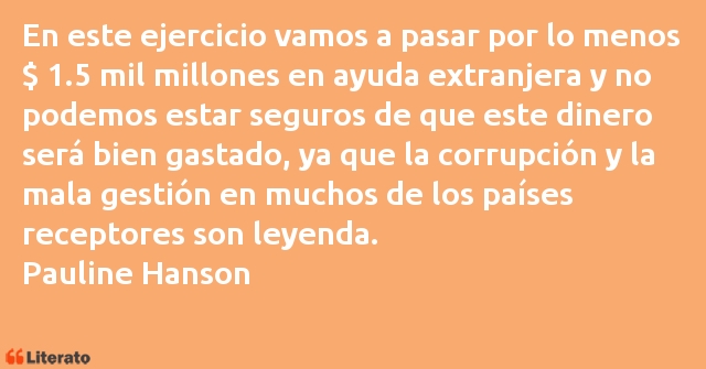 Frases de Pauline Hanson