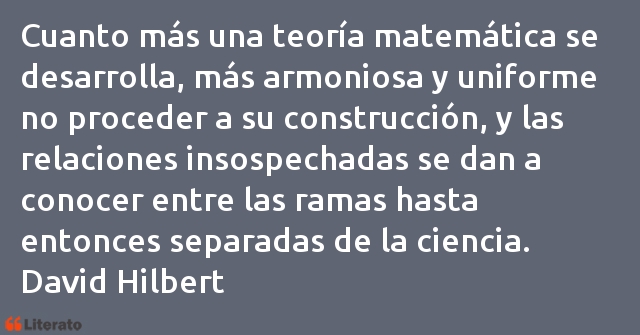 Frases de David Hilbert