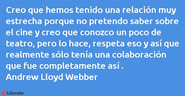 Frases de Andrew Lloyd Webber