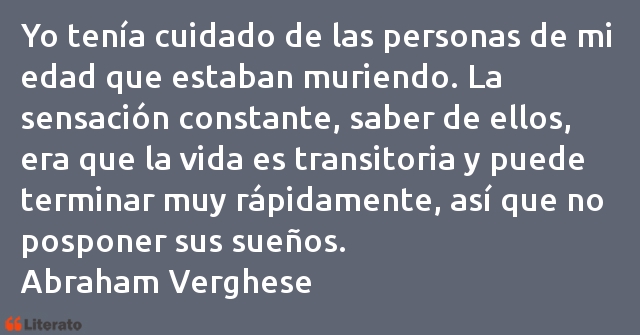 Frases de Abraham Verghese