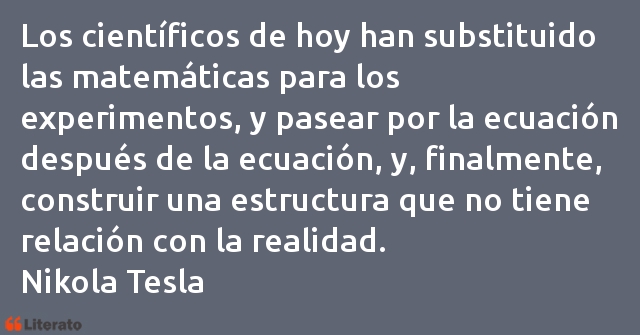 Frases de Nikola Tesla