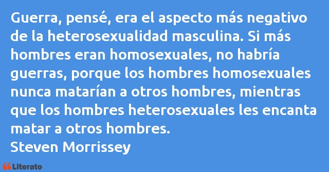 Frases de Steven Morrissey