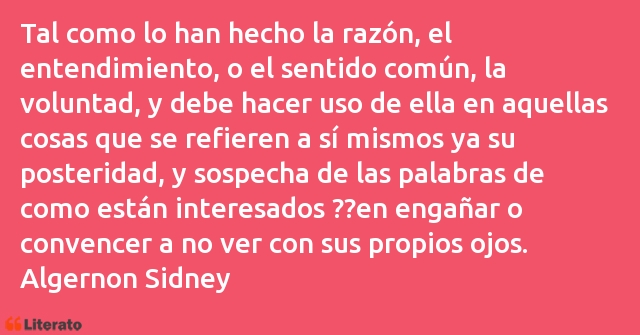 Frases de Algernon Sidney