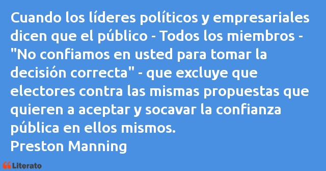 Frases de Preston Manning