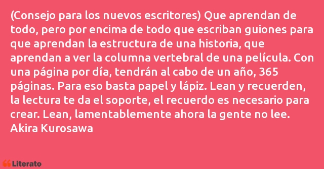 Frases de Akira Kurosawa
