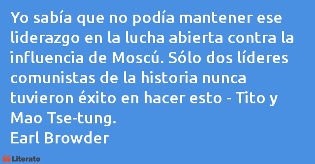 Frases de Earl Browder