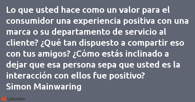 Frases de Simon Mainwaring