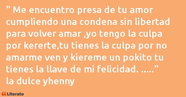 Frases de la dulce yhenny