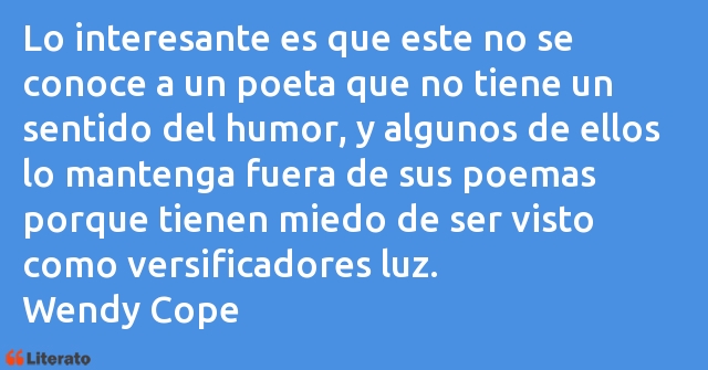 Frases de Wendy Cope