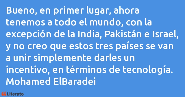 Frases de Mohamed ElBaradei